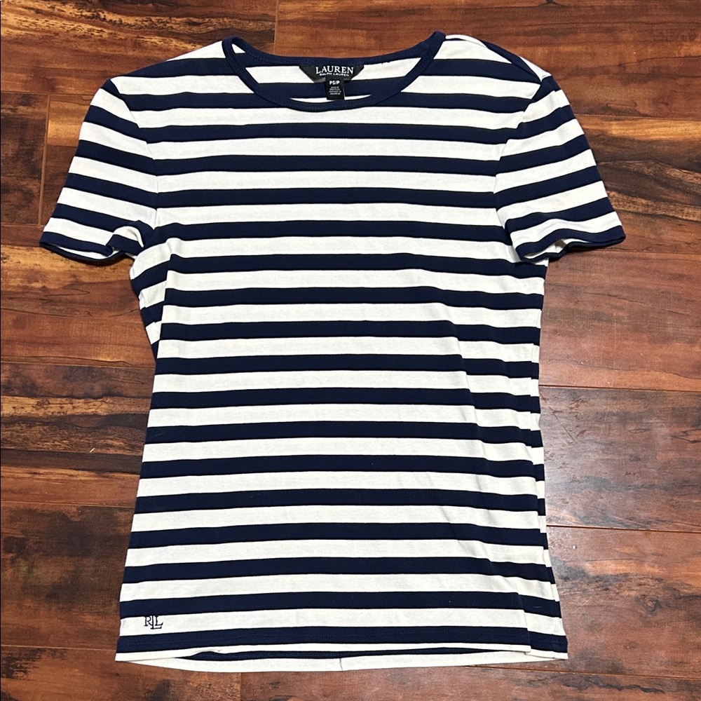 Ralph Lauren Fitted Striped Stretch T-Shirt